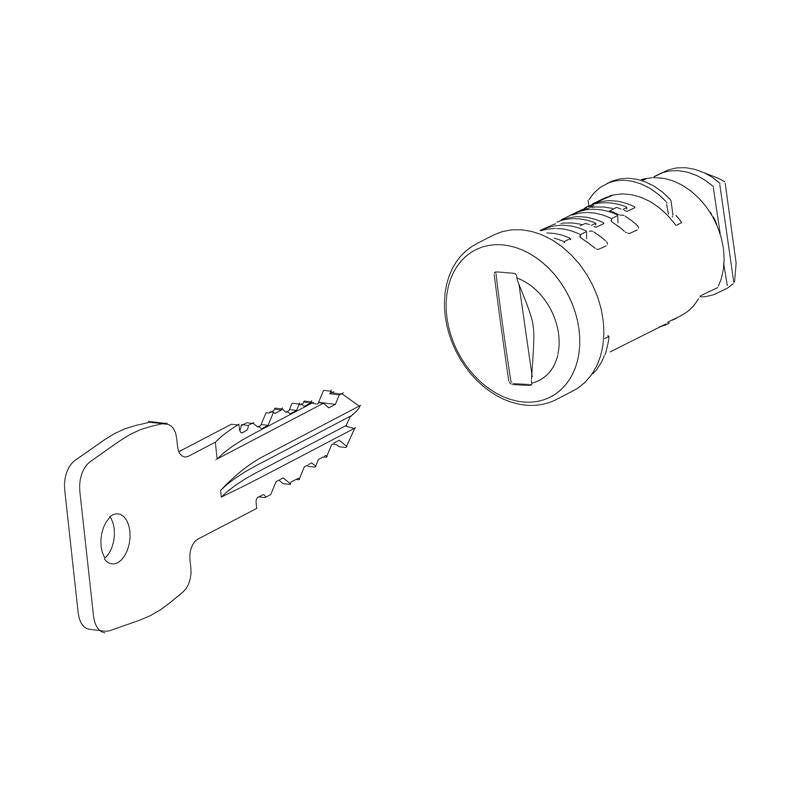 CYLINDER + STEEL KEY N213